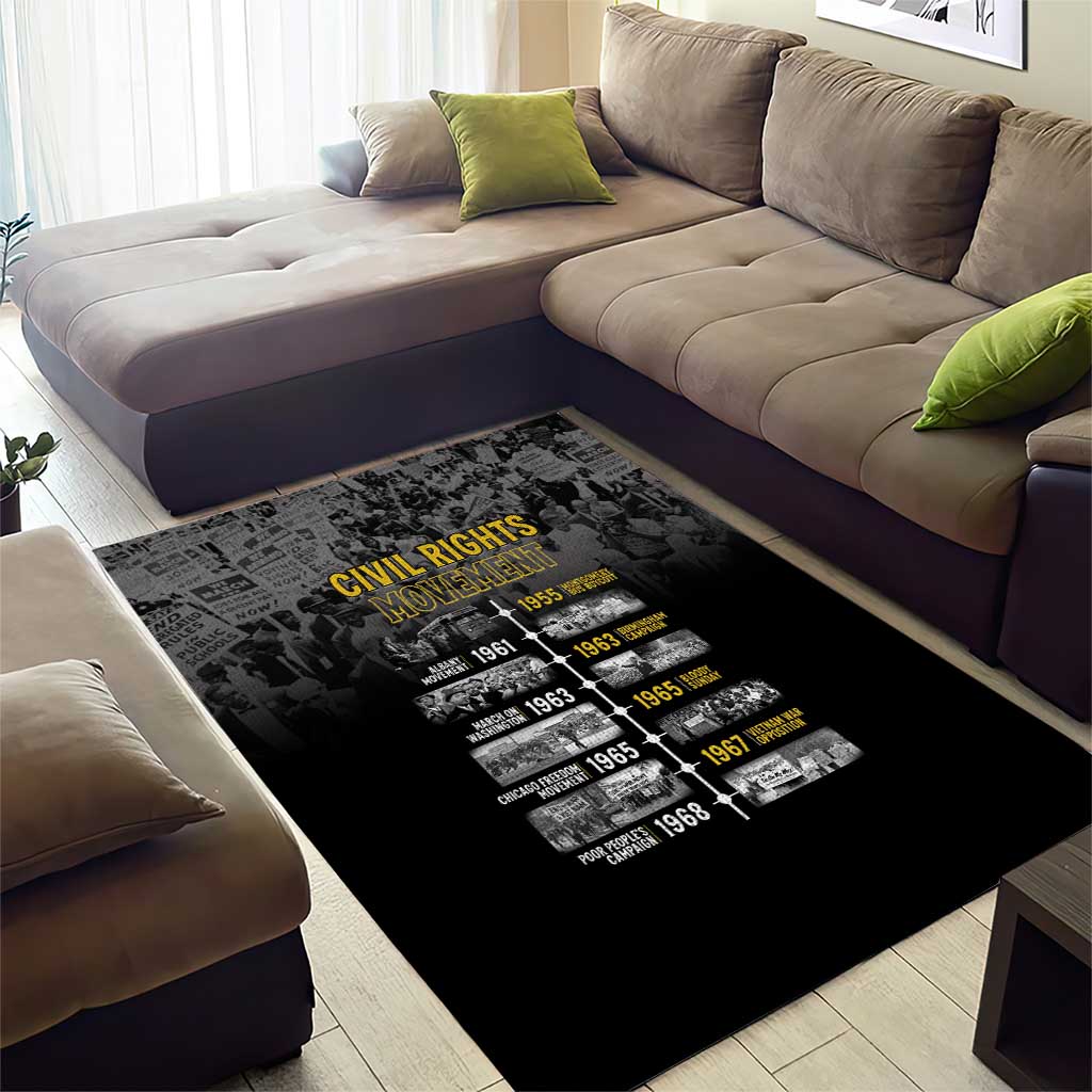 African-American History Month Area Rug Civil Rights Movement LT15
