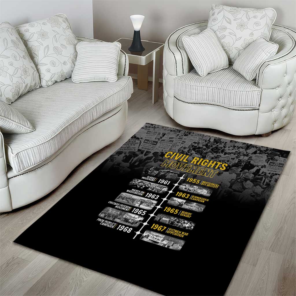 African-American History Month Area Rug Civil Rights Movement LT15