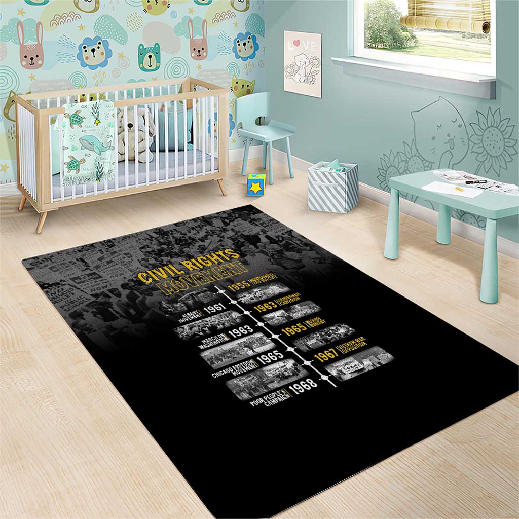 African-American History Month Area Rug Civil Rights Movement LT15