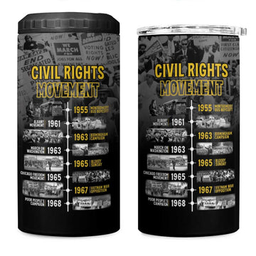 African-American History Month 4 in 1 Can Cooler Tumbler Civil Rights Movement LT15