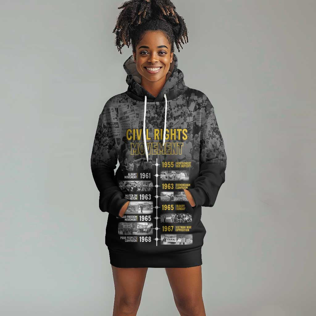 African-American History Month Hoodie Dress Civil Rights Movement LT15