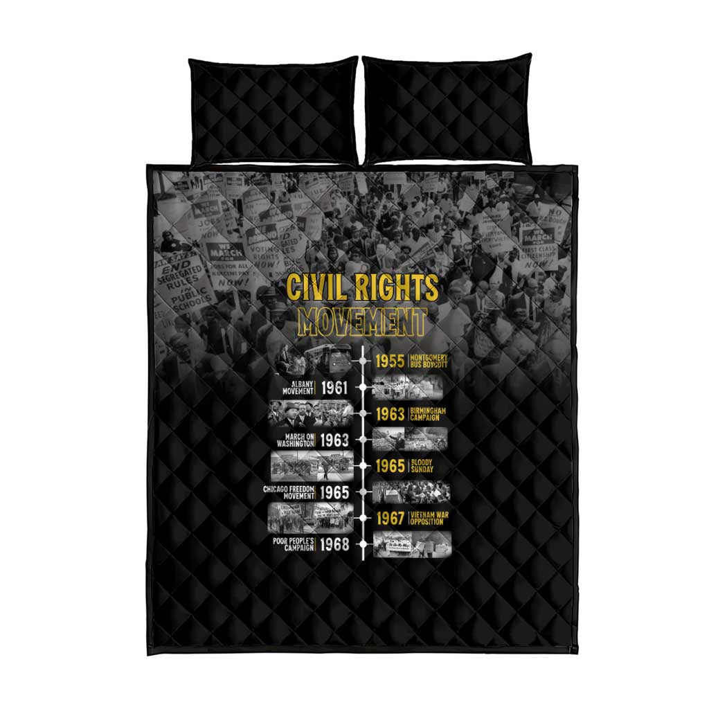 African-American History Month Quilt Bed Set Civil Rights Movement LT15