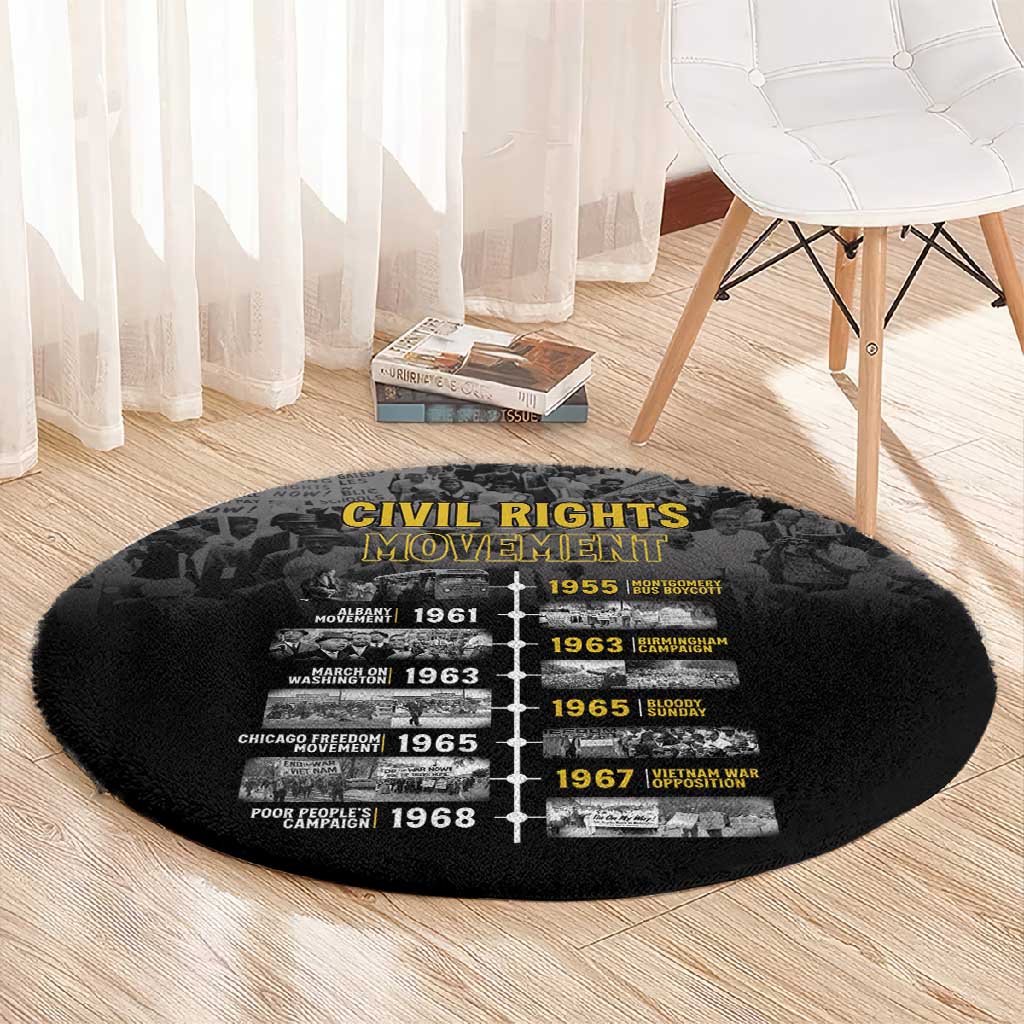 African-American History Month Round Carpet Civil Rights Movement LT15