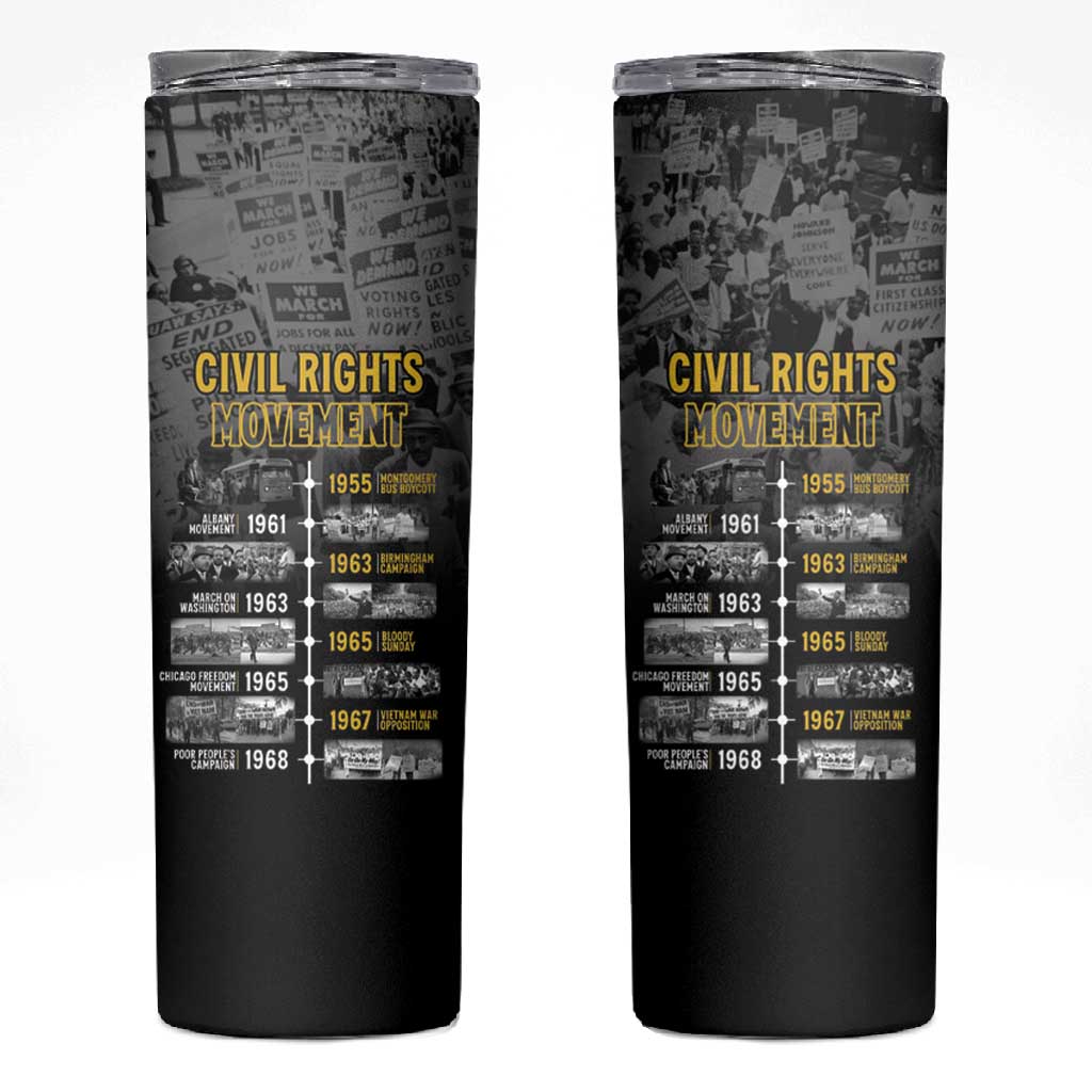 African-American History Month Skinny Tumbler Civil Rights Movement LT15