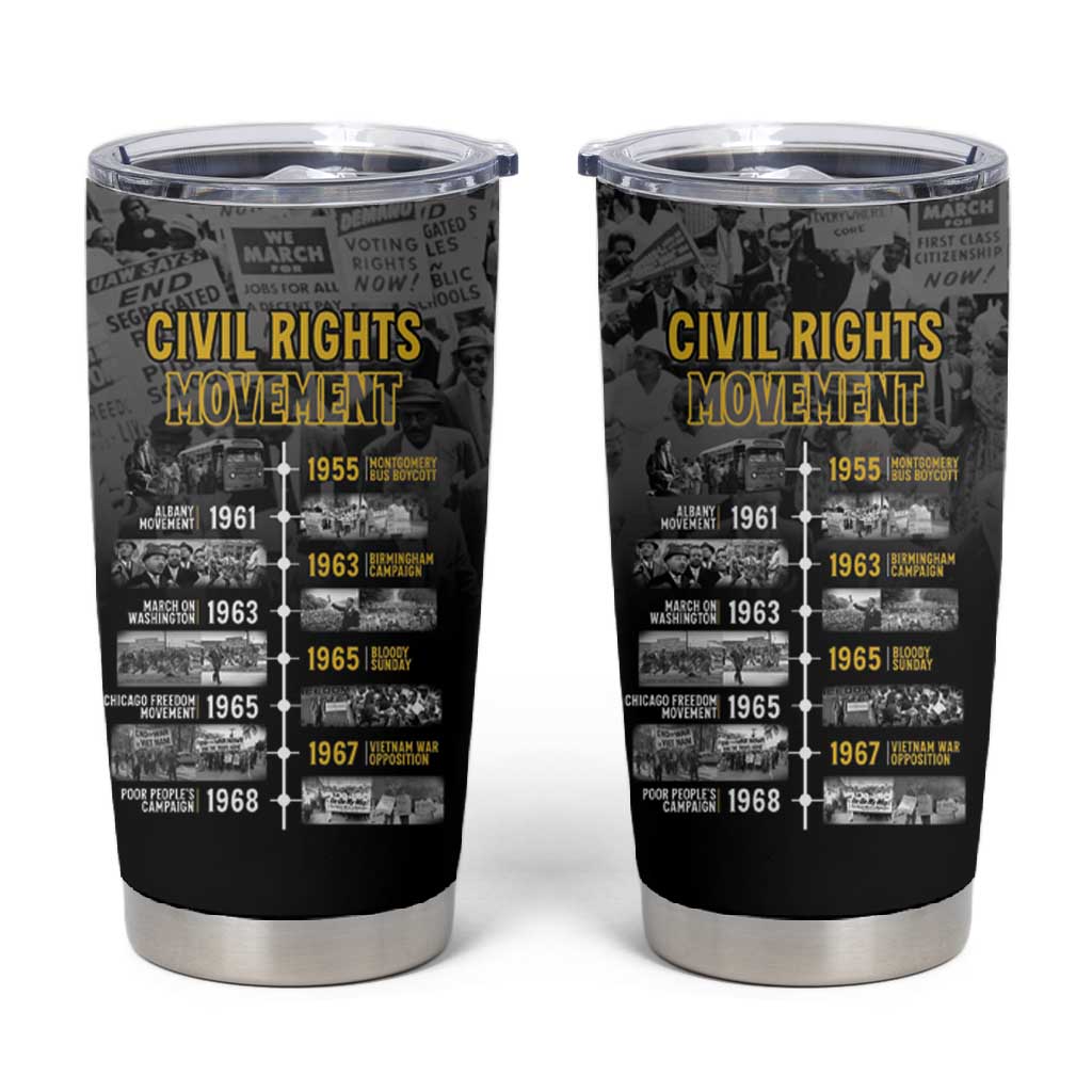 African-American History Month Tumbler Cup Civil Rights Movement LT15