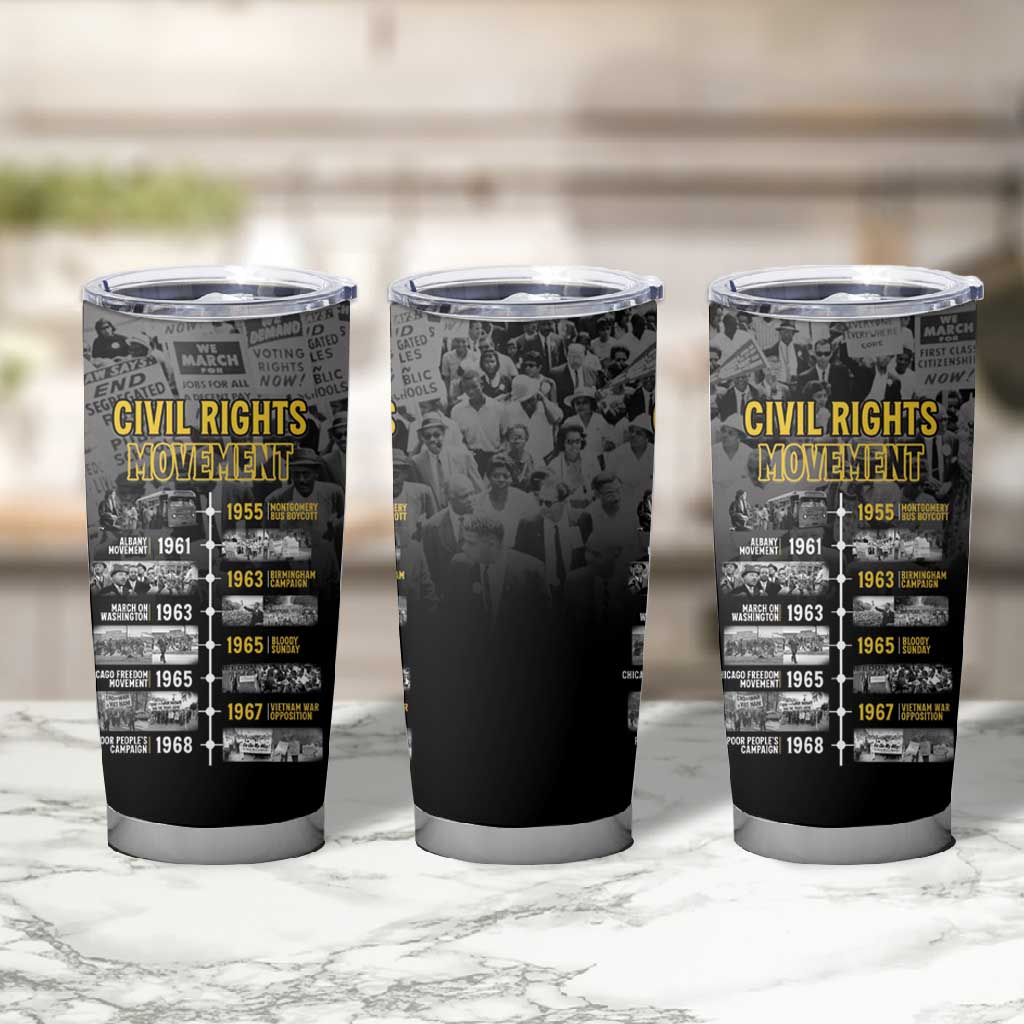African-American History Month Tumbler Cup Civil Rights Movement LT15