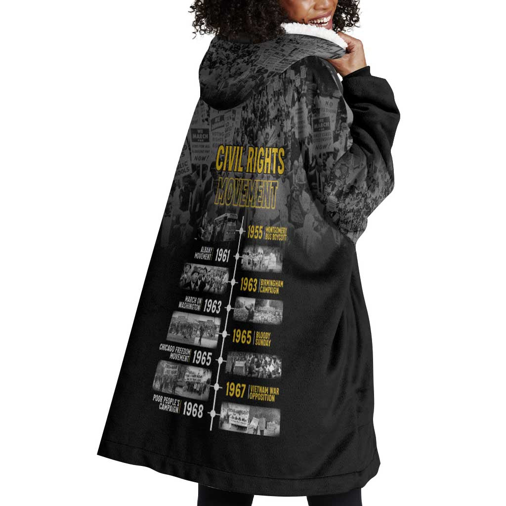 African-American History Month Wearable Blanket Hoodie Civil Rights Movement LT15