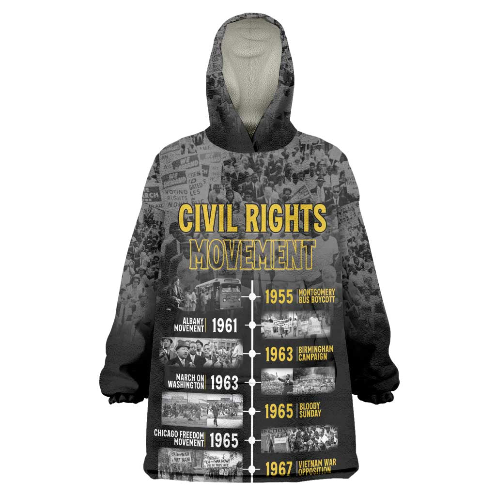 African-American History Month Wearable Blanket Hoodie Civil Rights Movement LT15