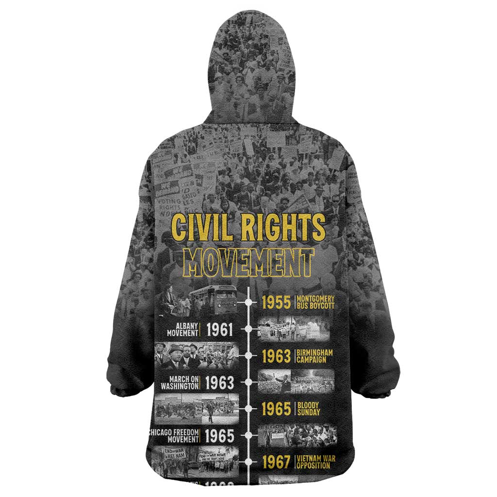 African-American History Month Wearable Blanket Hoodie Civil Rights Movement LT15