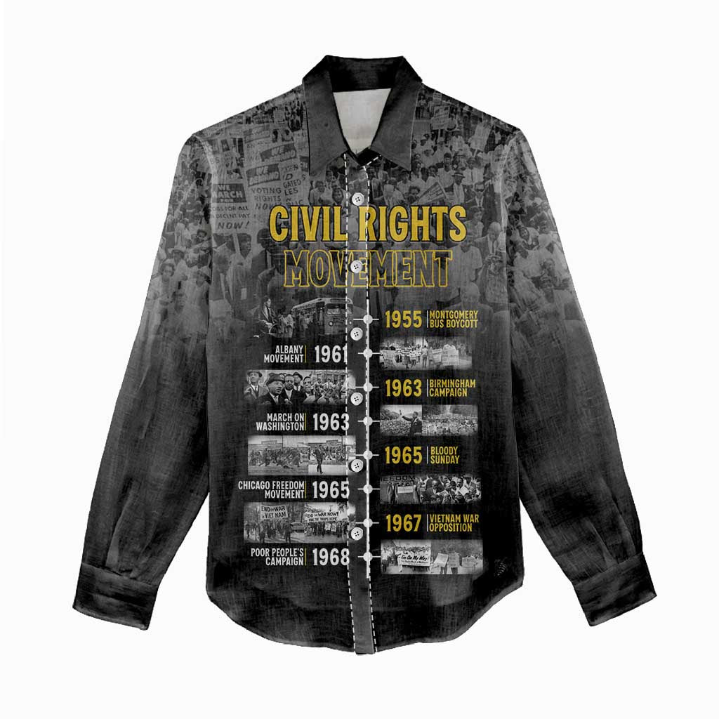 African-American History Month Women Casual Shirt Civil Rights Movement LT15