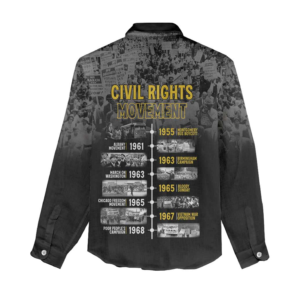 African-American History Month Women Casual Shirt Civil Rights Movement LT15