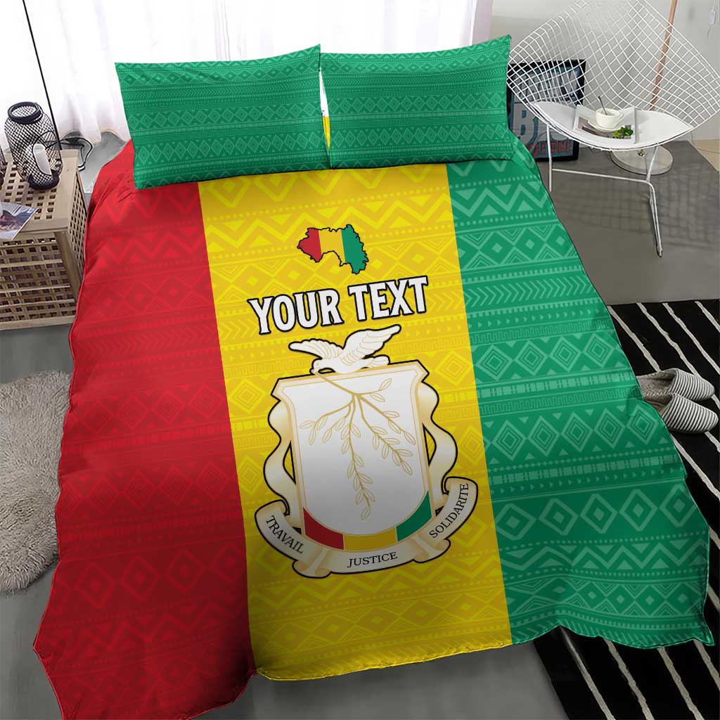 Personalised Afro Guinea Bedding Set Coat Of Arms Flag Style LT15
