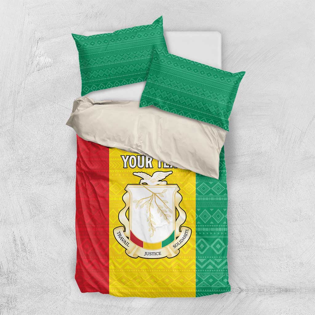 Personalised Afro Guinea Bedding Set Coat Of Arms Flag Style LT15