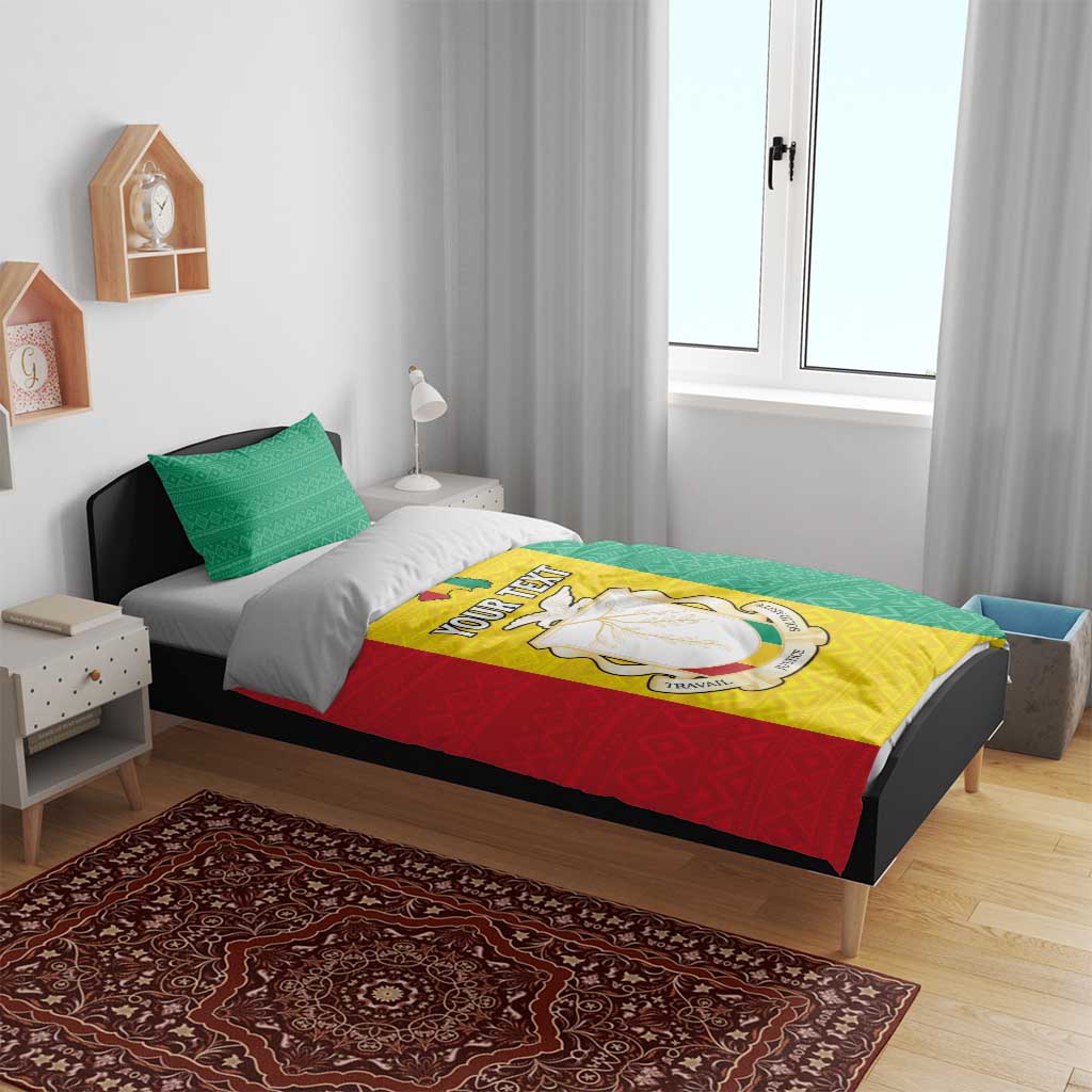 Personalised Afro Guinea Bedding Set Coat Of Arms Flag Style LT15