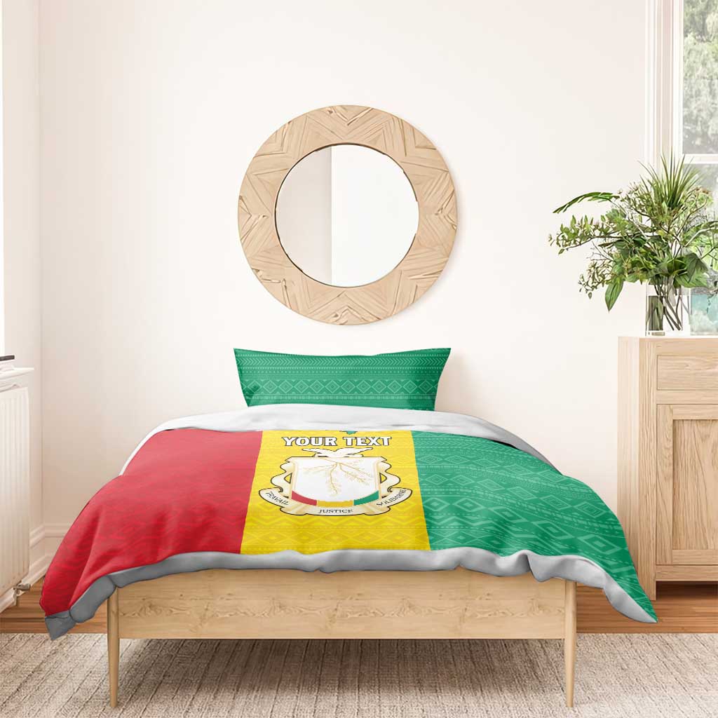 Personalised Afro Guinea Bedding Set Coat Of Arms Flag Style LT15