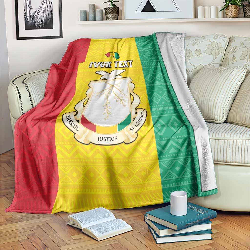 Personalised Afro Guinea Blanket Coat Of Arms Flag Style LT15