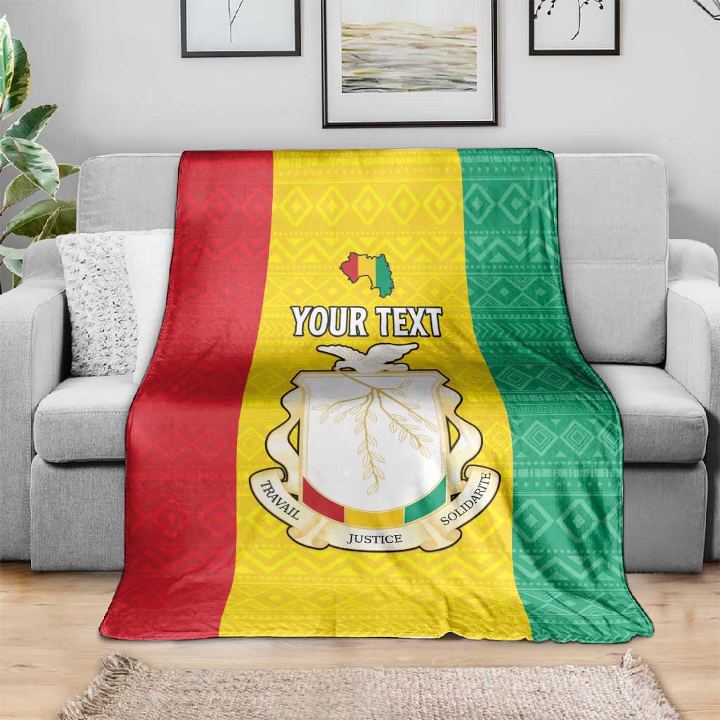 Personalised Afro Guinea Blanket Coat Of Arms Flag Style LT15