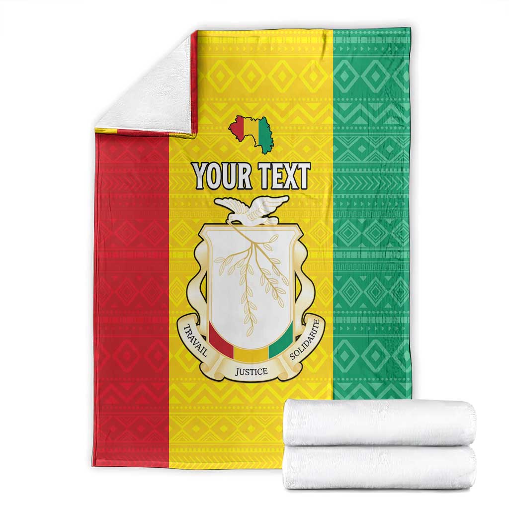 Personalised Afro Guinea Blanket Coat Of Arms Flag Style LT15