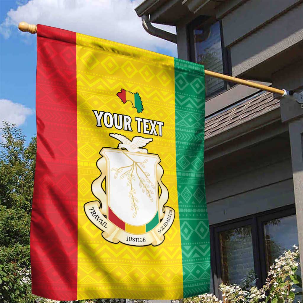 Personalised Afro Guinea Garden Flag Coat Of Arms Flag Style LT15