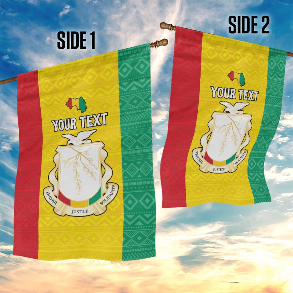 Personalised Afro Guinea Garden Flag Coat Of Arms Flag Style LT15