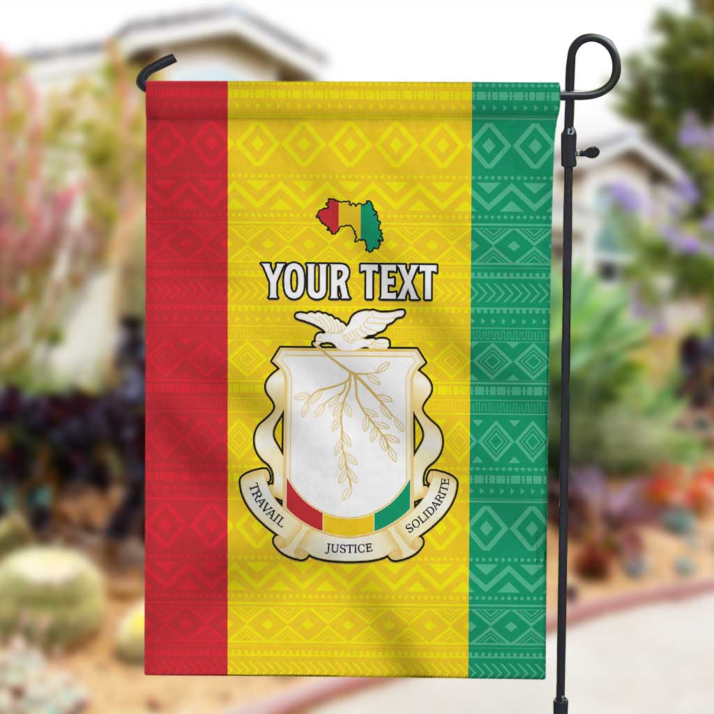Personalised Afro Guinea Garden Flag Coat Of Arms Flag Style LT15