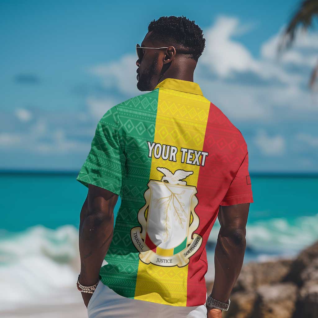 Personalised Afro Guinea Hawaiian Shirt Coat Of Arms Flag Style LT15