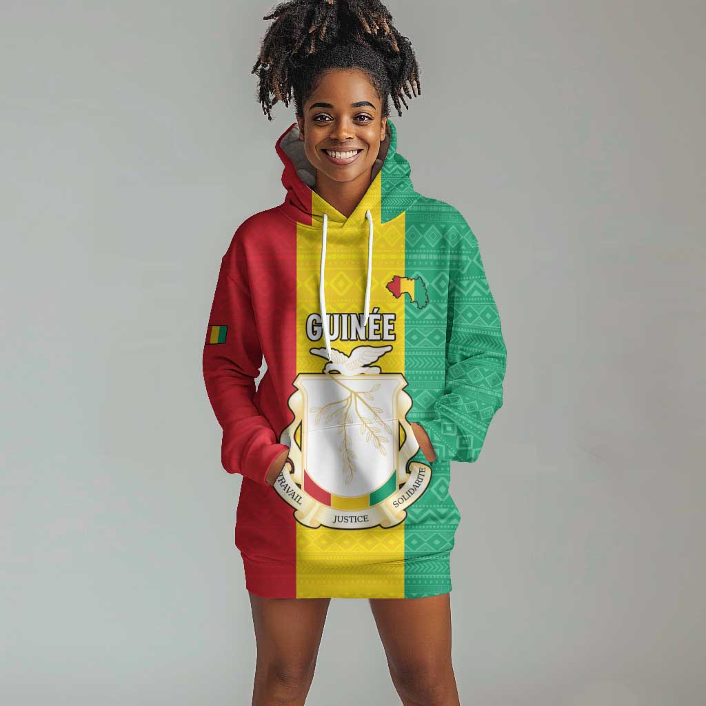 Personalised Afro Guinea Hoodie Dress Coat Of Arms Flag Style LT15