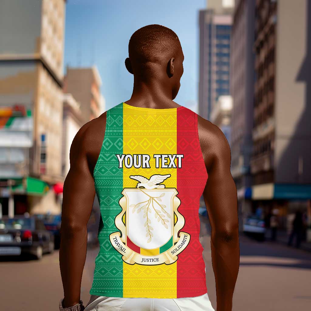 Personalised Afro Guinea Men Tank Top Coat Of Arms Flag Style LT15