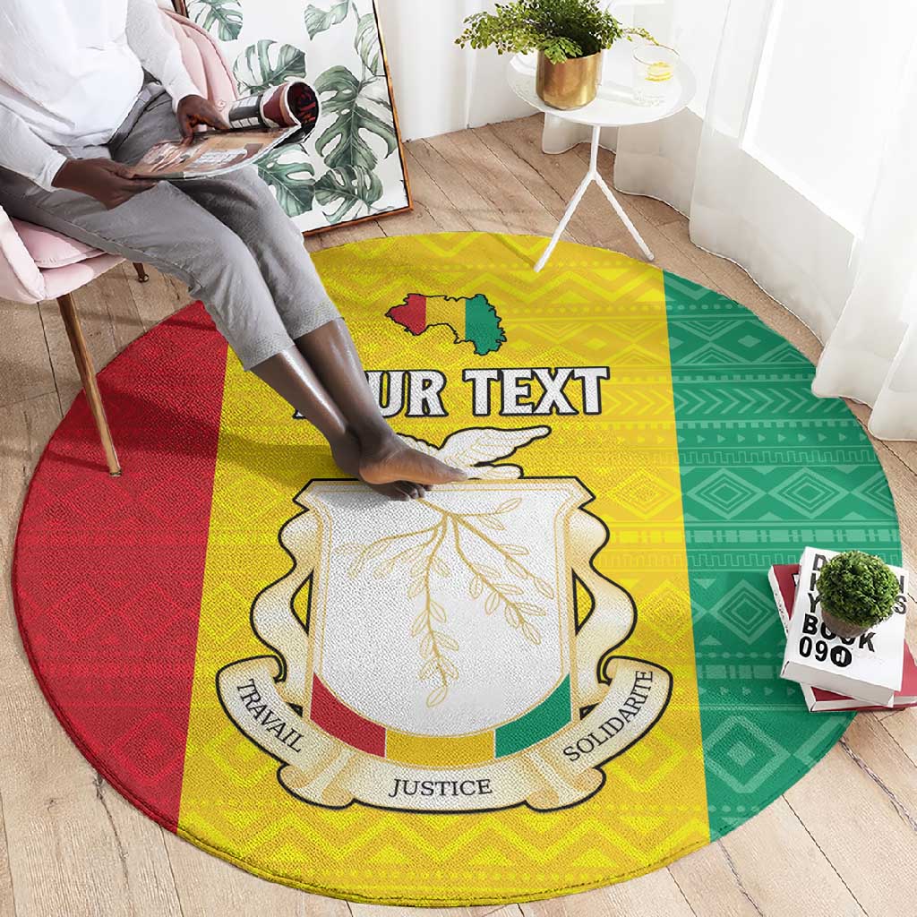Personalised Afro Guinea Round Carpet Coat Of Arms Flag Style LT15