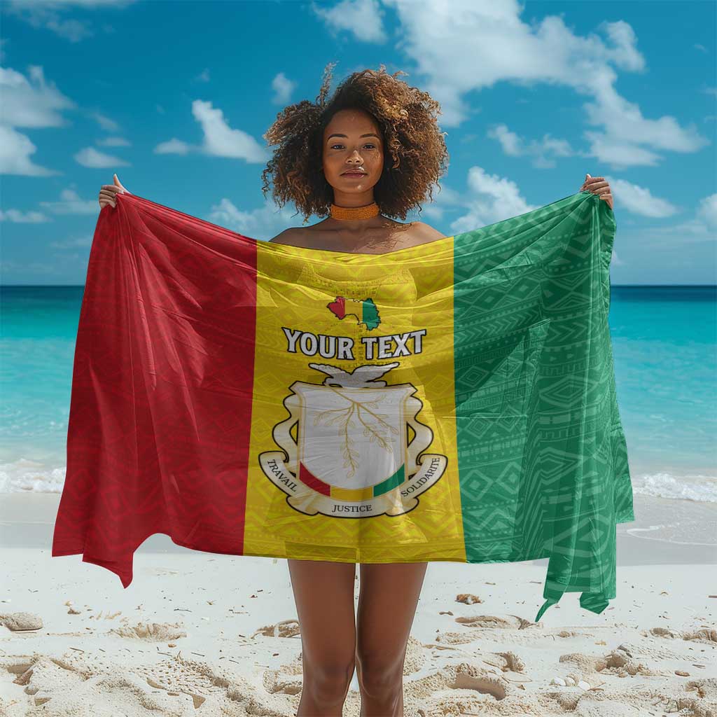 Personalised Afro Guinea Sarong Coat Of Arms Flag Style LT15