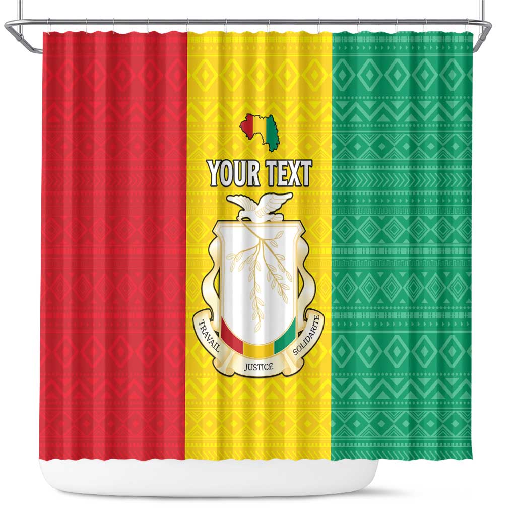 Personalised Guinea Shower Curtain Coat Of Arms Flag Style LT15