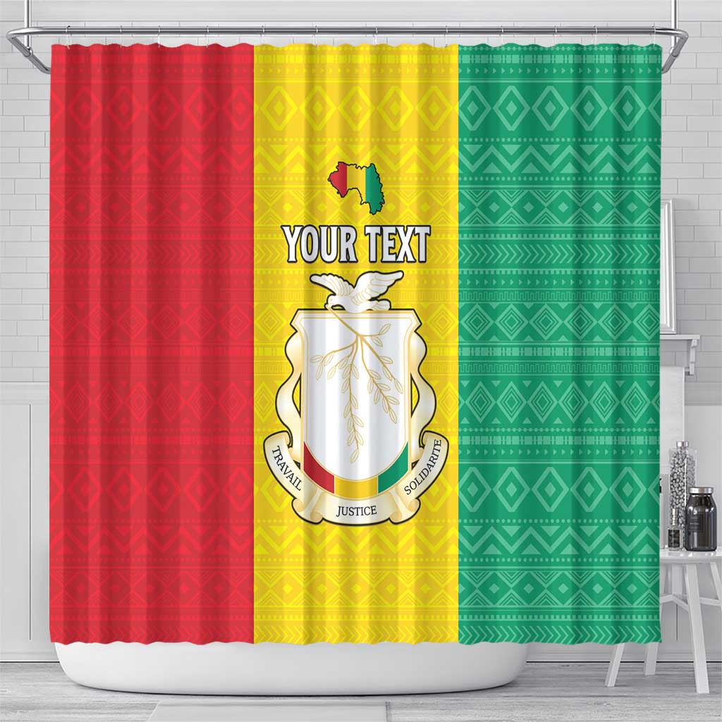 Personalised Guinea Shower Curtain Coat Of Arms Flag Style LT15