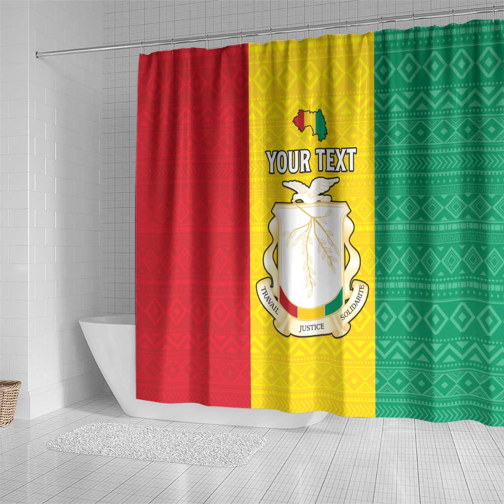 Personalised Guinea Shower Curtain Coat Of Arms Flag Style LT15