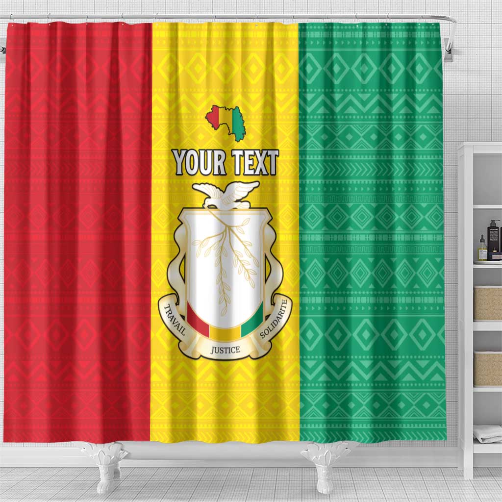 Personalised Guinea Shower Curtain Coat Of Arms Flag Style LT15