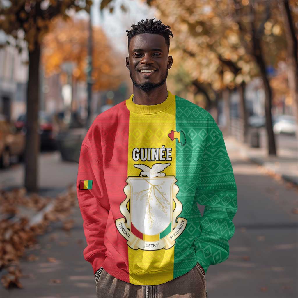Personalised Afro Guinea Sweatshirt Coat Of Arms Flag Style LT15