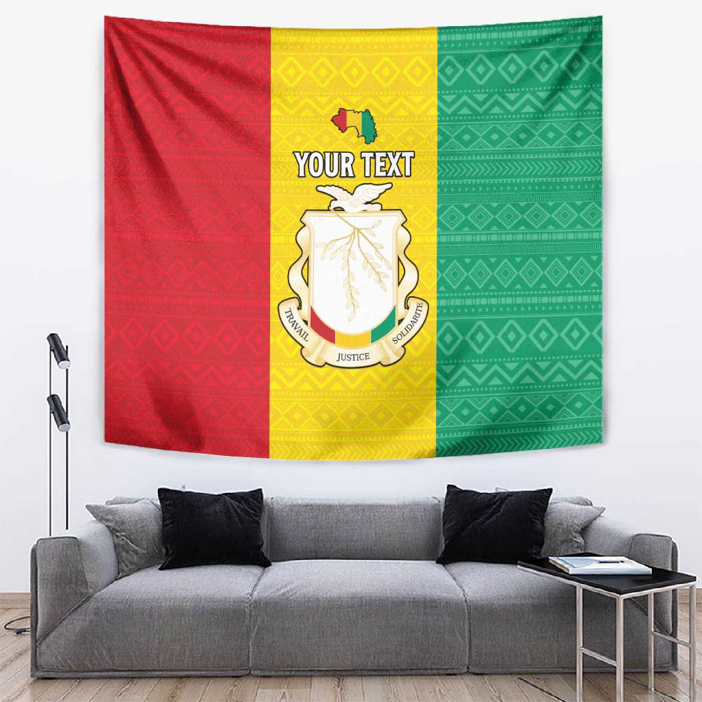 Personalised Afro Guinea Tapestry Coat Of Arms Flag Style LT15