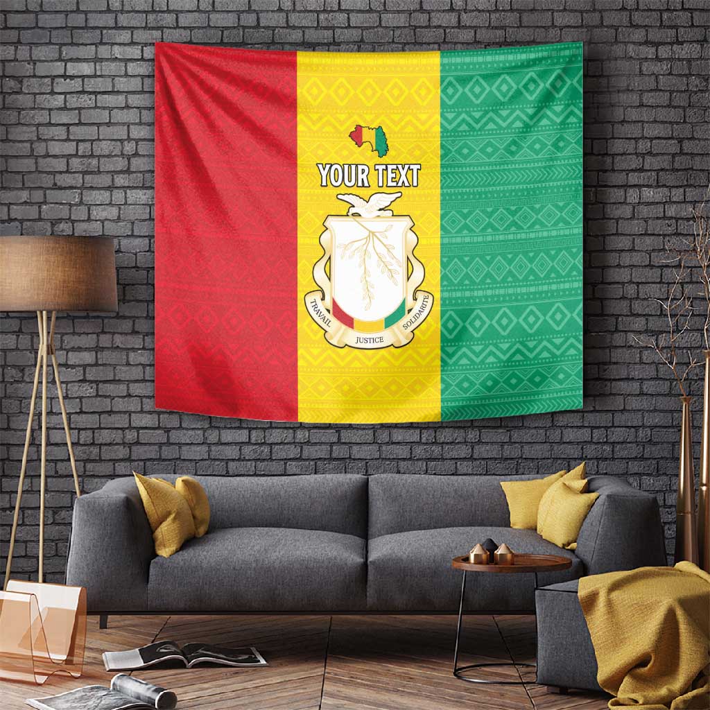 Personalised Afro Guinea Tapestry Coat Of Arms Flag Style LT15