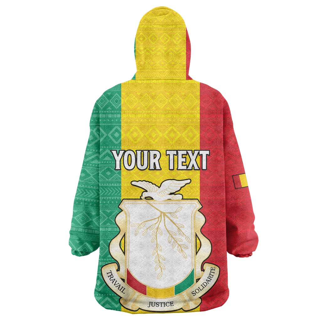 Personalised Afro Guinea Wearable Blanket Hoodie Coat Of Arms Flag Style LT15