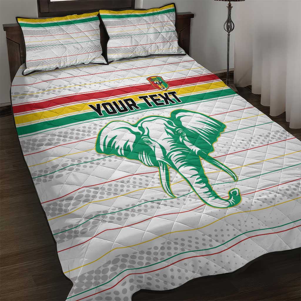 Custom Afro Guinee Football Quilt Bed Set Go Syli National LT15