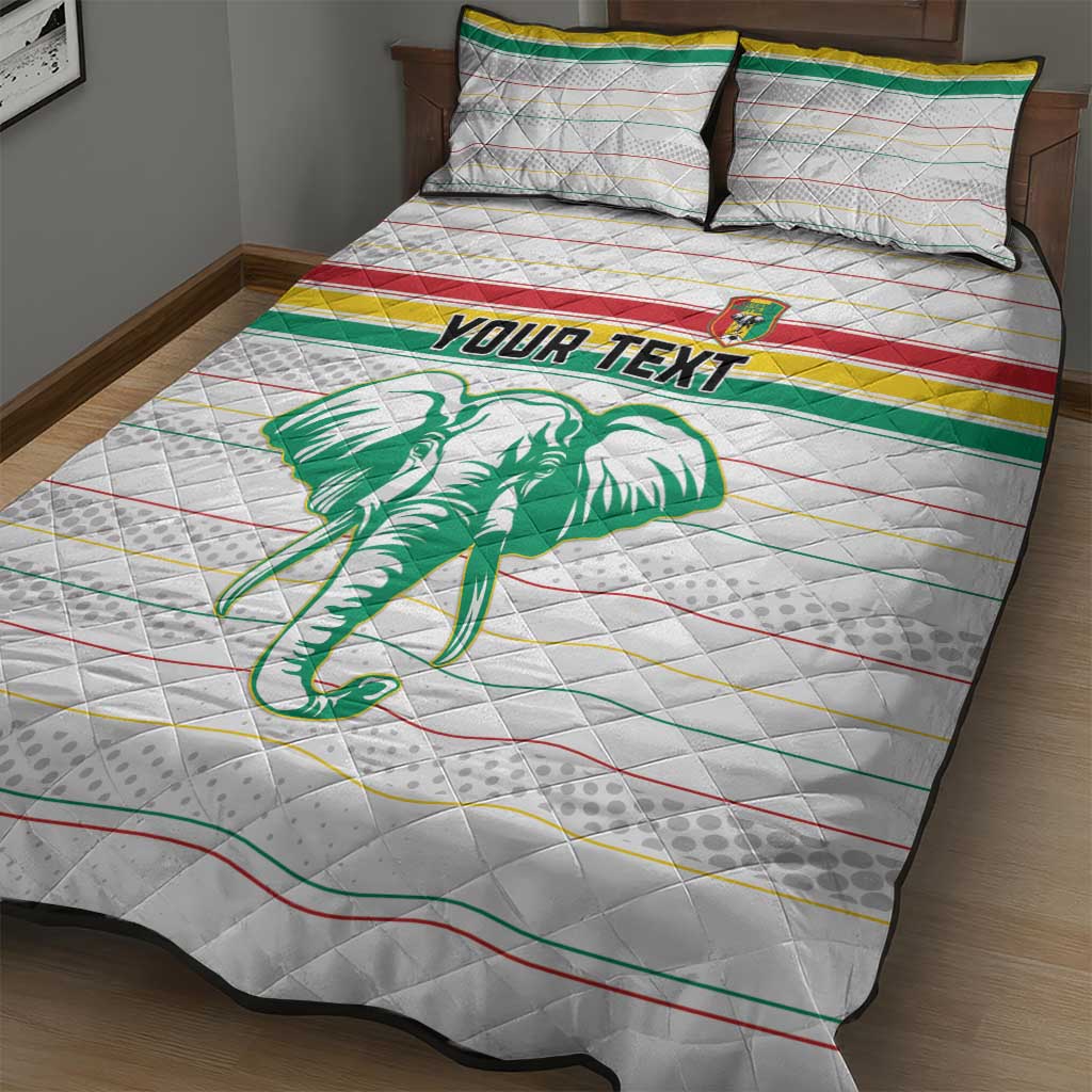 Custom Afro Guinee Football Quilt Bed Set Go Syli National LT15