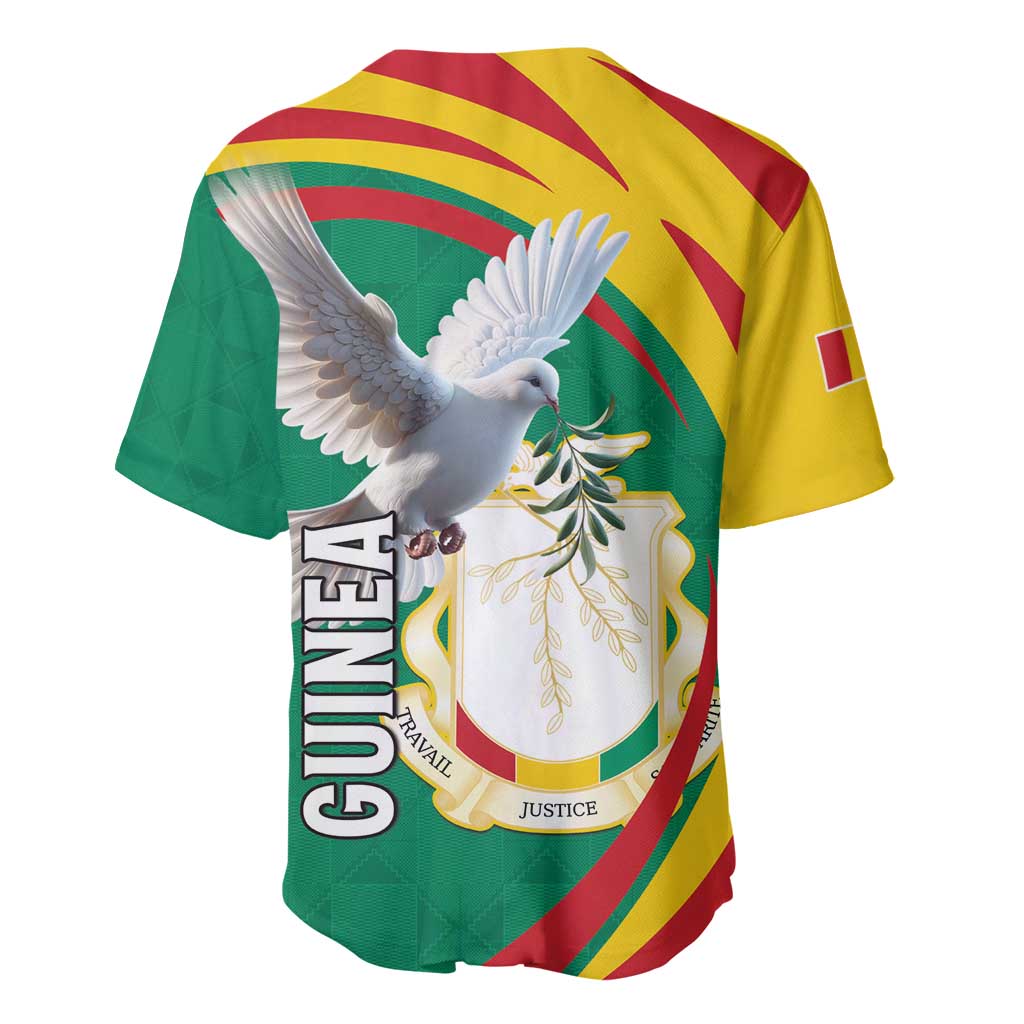 Guinea Baseball Jersey Coat Of Arms With Pigeon - Kente Pattern LT15