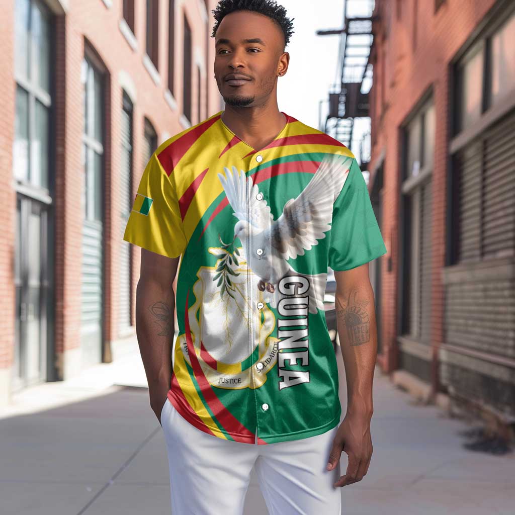 Guinea Baseball Jersey Coat Of Arms With Pigeon - Kente Pattern LT15