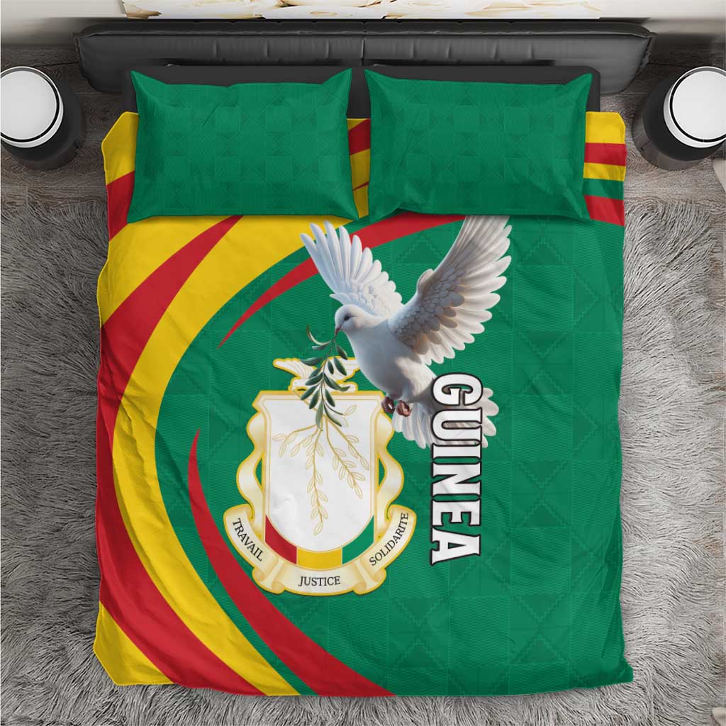 Guinea Bedding Set Coat Of Arms With Pigeon - Kente Pattern LT15