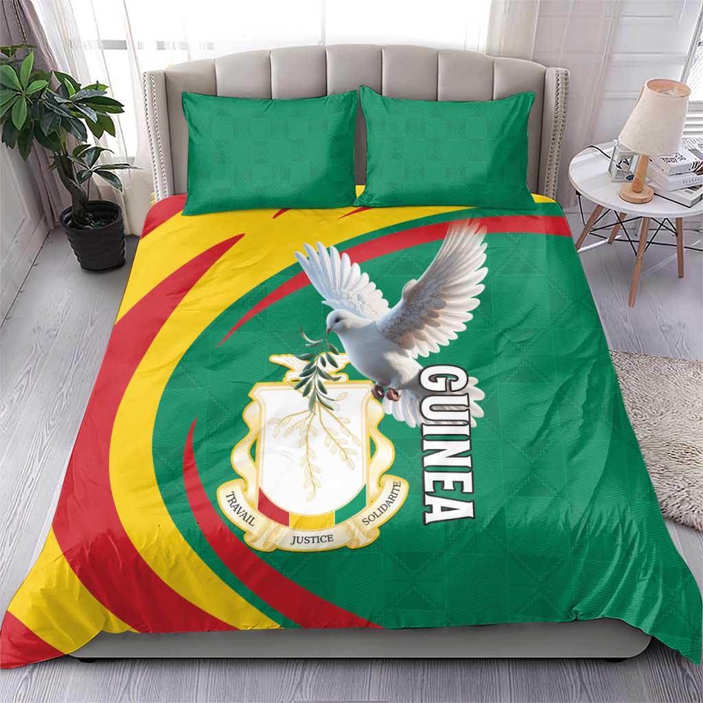 Guinea Bedding Set Coat Of Arms With Pigeon - Kente Pattern LT15