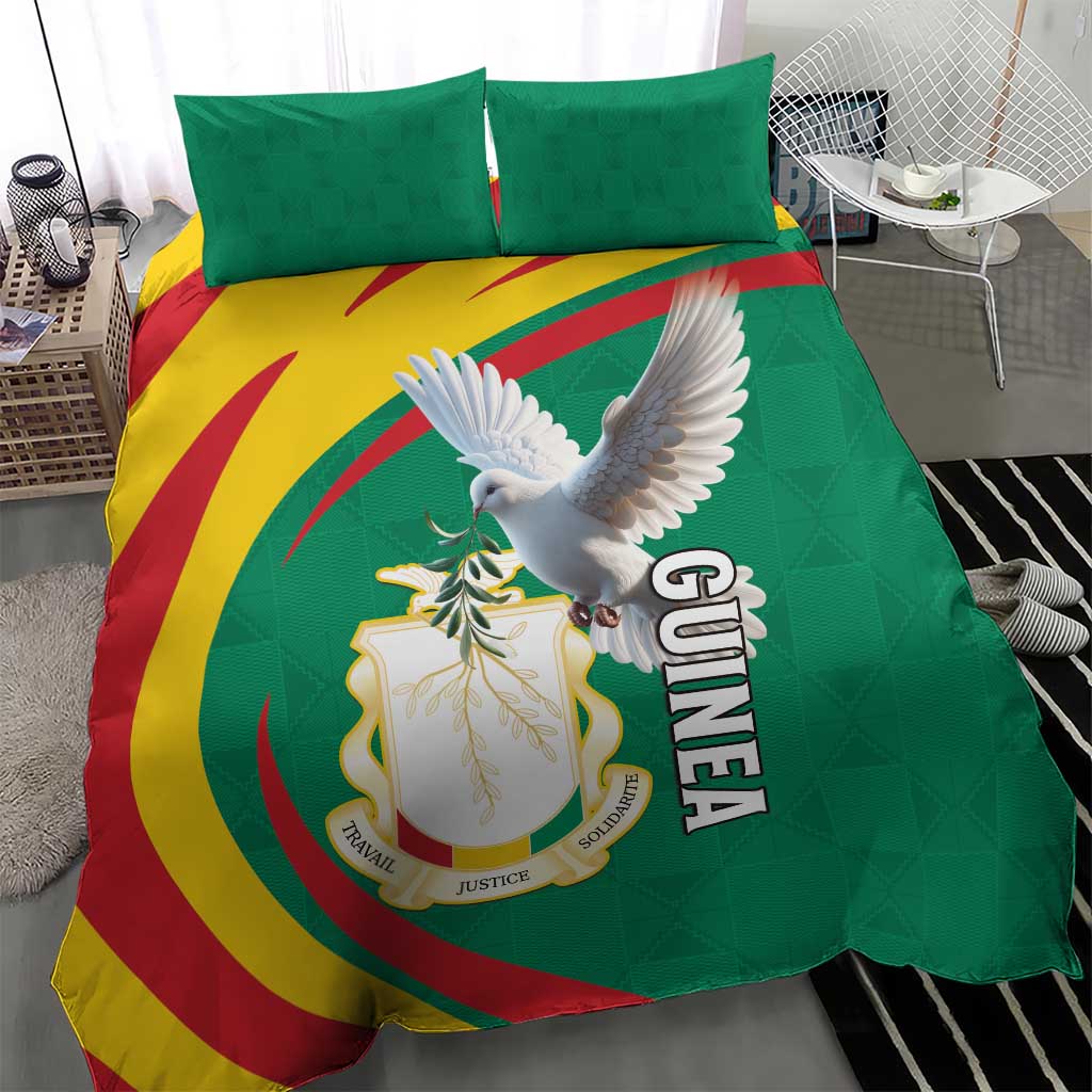 Guinea Bedding Set Coat Of Arms With Pigeon - Kente Pattern LT15