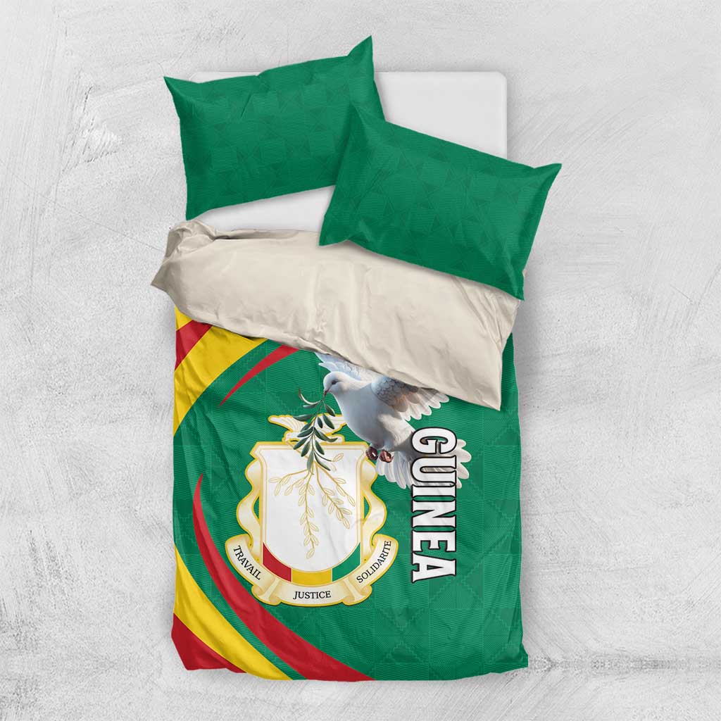 Guinea Bedding Set Coat Of Arms With Pigeon - Kente Pattern LT15
