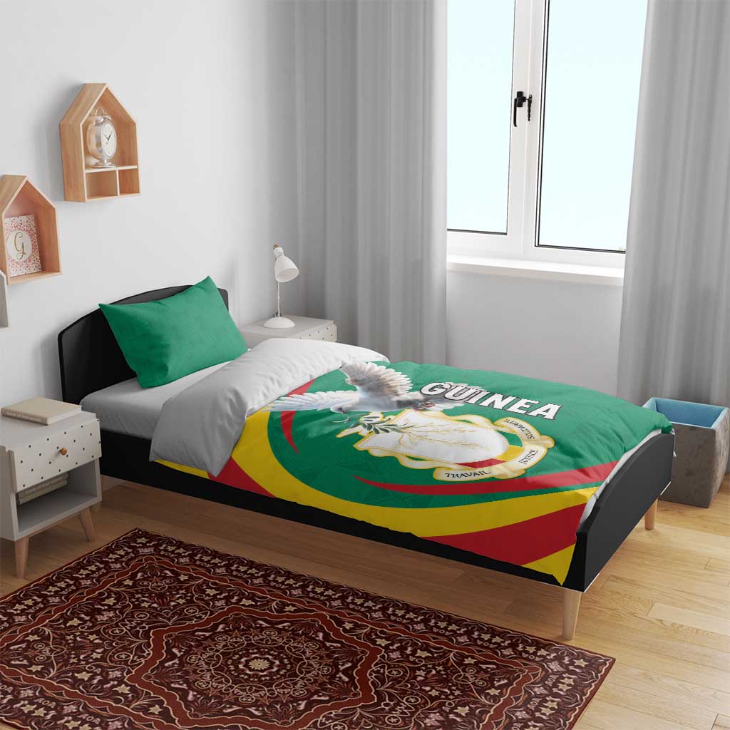 Guinea Bedding Set Coat Of Arms With Pigeon - Kente Pattern LT15