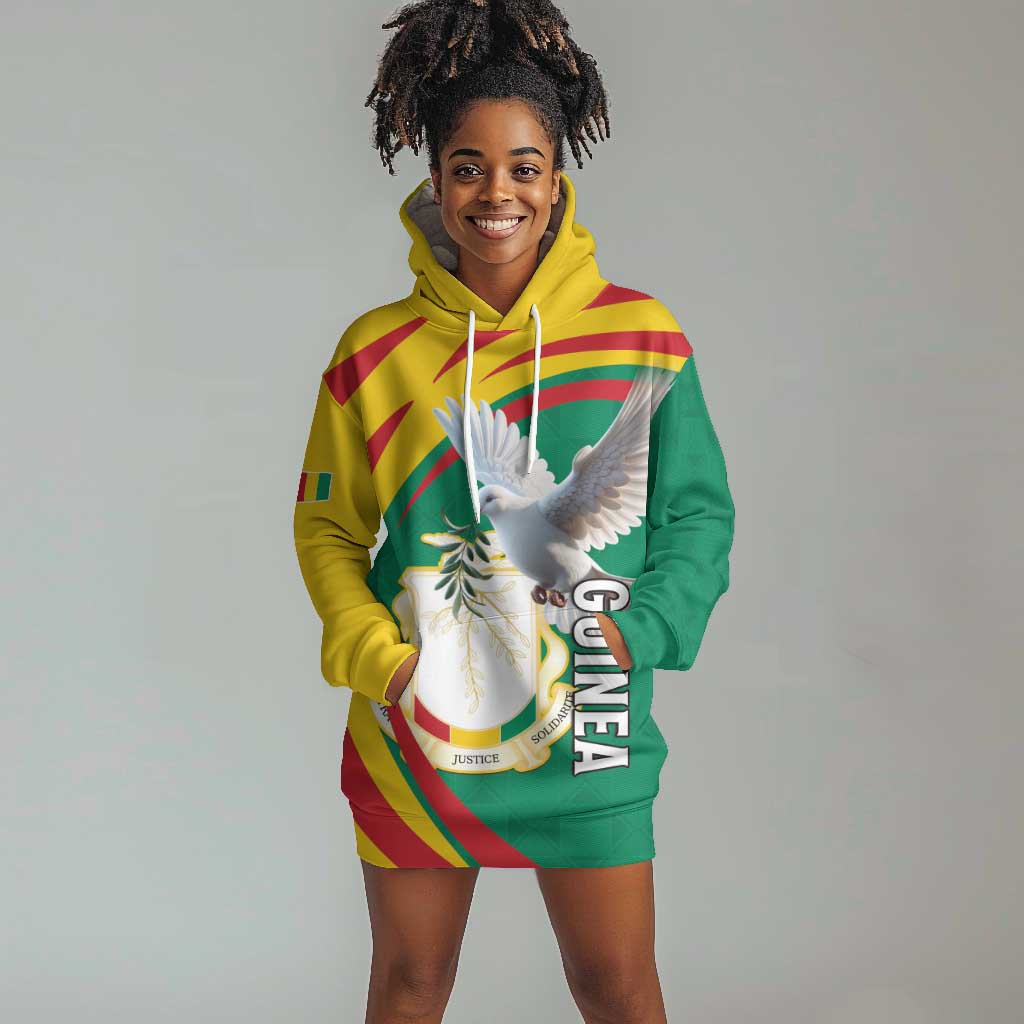 Guinea Hoodie Dress Coat Of Arms With Pigeon - Kente Pattern LT15