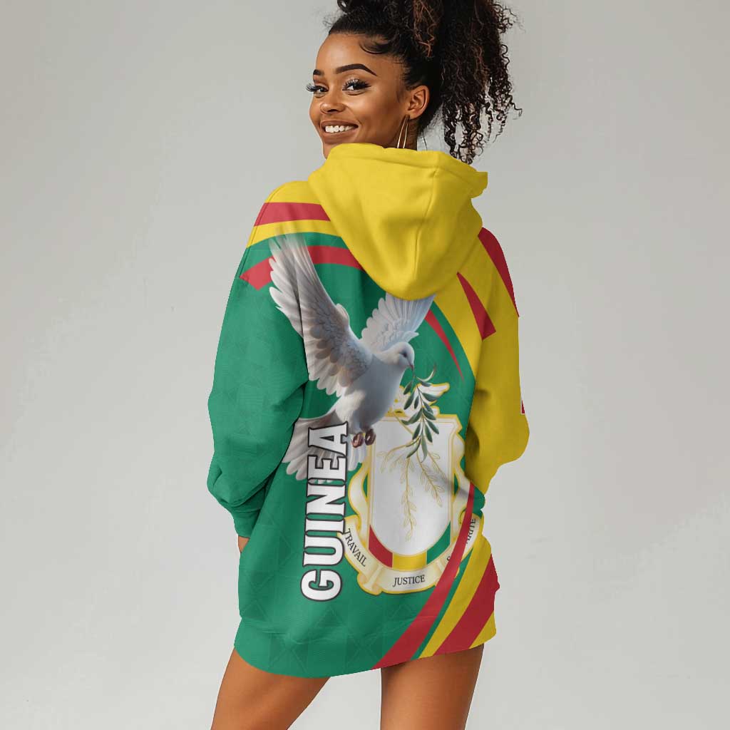Guinea Hoodie Dress Coat Of Arms With Pigeon - Kente Pattern LT15