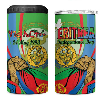 Happy Eritrea Independence Day 4 in 1 Can Cooler Tumbler 34th Anniversary LT15